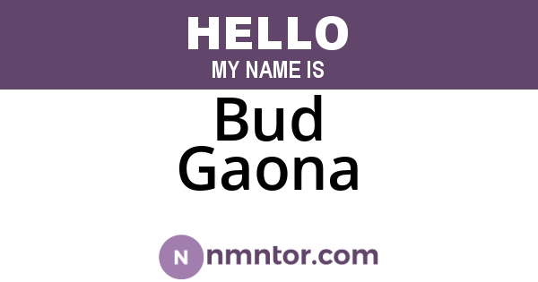 Bud Gaona