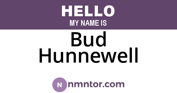 Bud Hunnewell