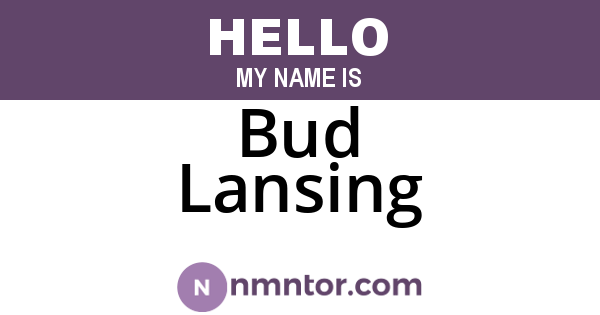 Bud Lansing