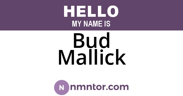 Bud Mallick