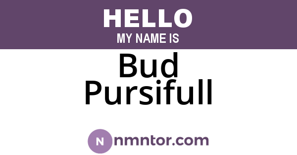 Bud Pursifull