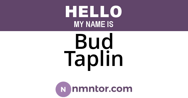 Bud Taplin