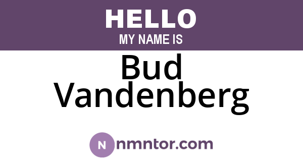 Bud Vandenberg