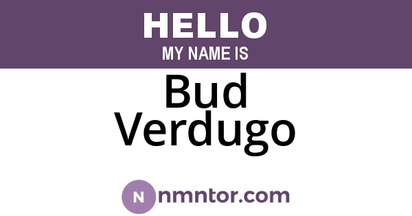 Bud Verdugo