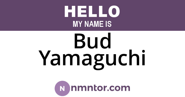 Bud Yamaguchi