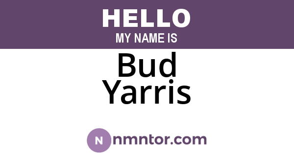 Bud Yarris
