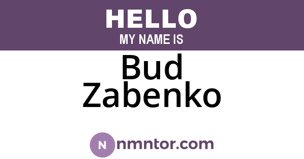 Bud Zabenko