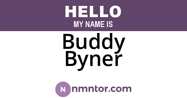 Buddy Byner