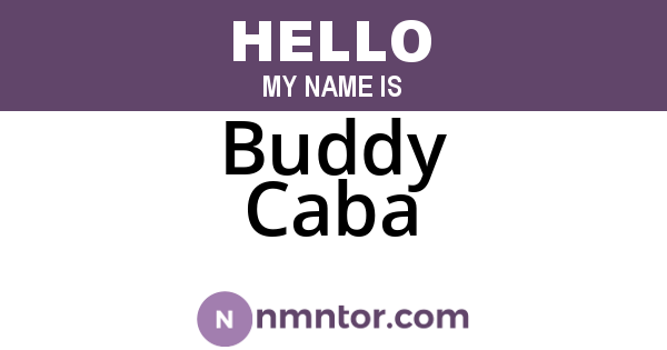 Buddy Caba