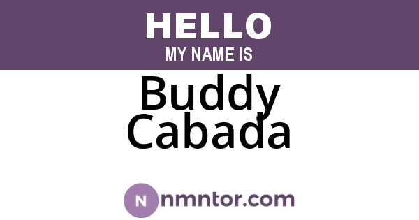Buddy Cabada