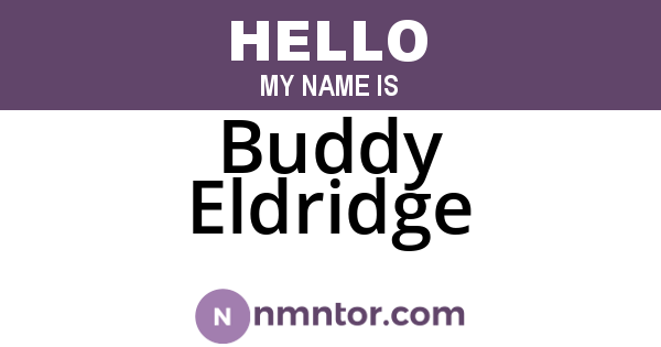 Buddy Eldridge