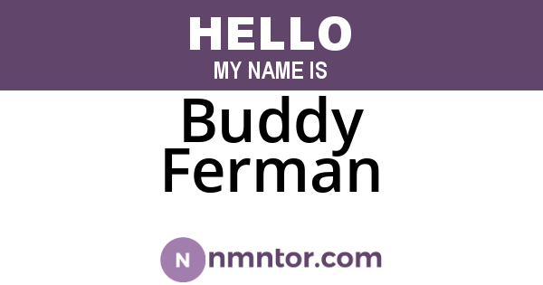 Buddy Ferman