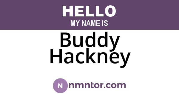 Buddy Hackney