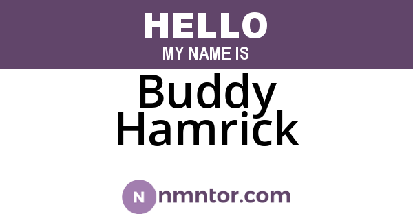 Buddy Hamrick