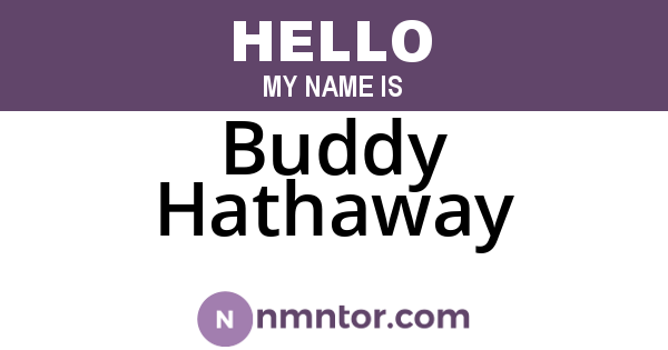 Buddy Hathaway