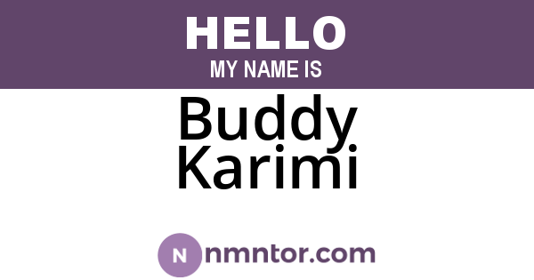 Buddy Karimi