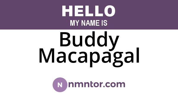Buddy Macapagal