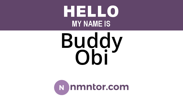 Buddy Obi