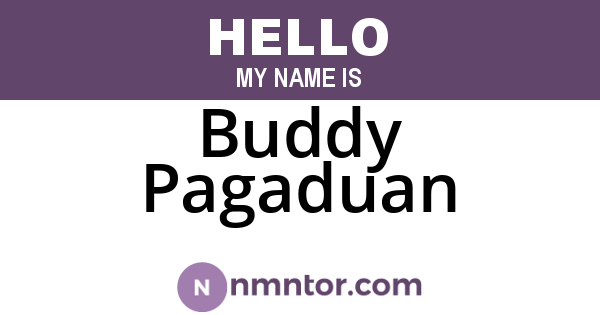 Buddy Pagaduan