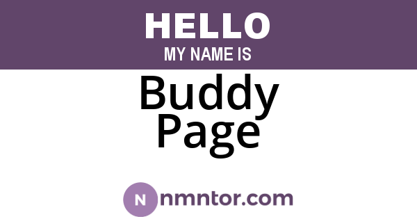Buddy Page