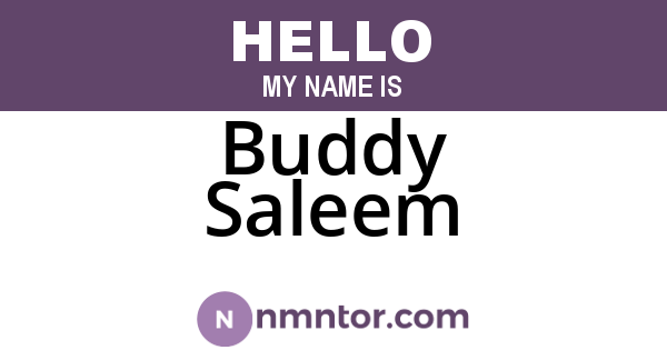 Buddy Saleem