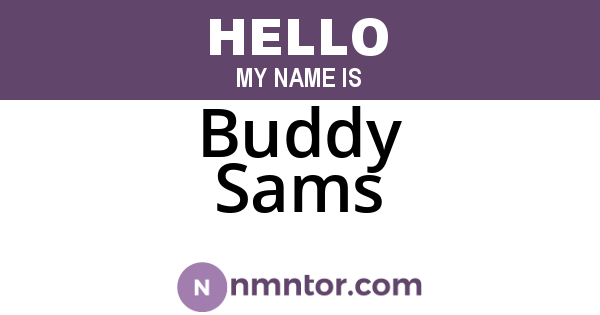 Buddy Sams