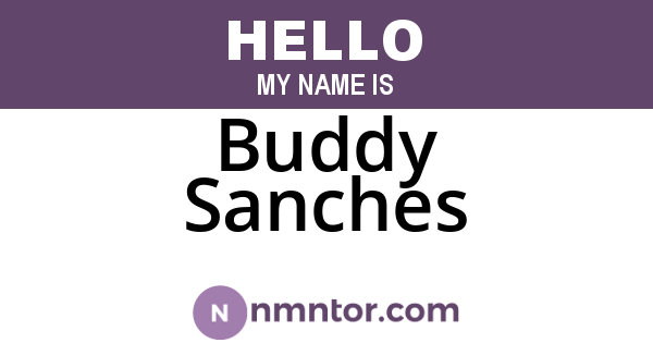 Buddy Sanches