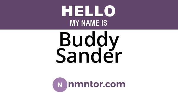 Buddy Sander