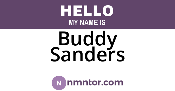 Buddy Sanders