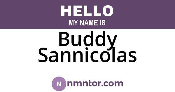 Buddy Sannicolas