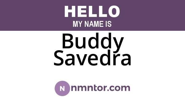 Buddy Savedra