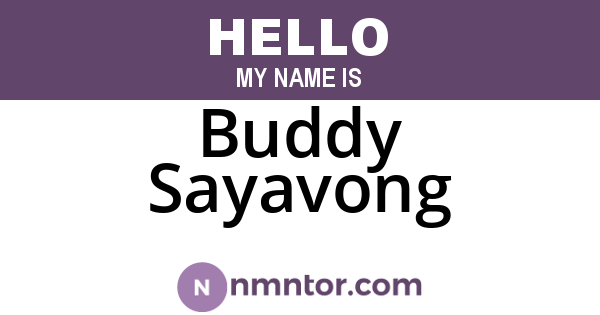 Buddy Sayavong