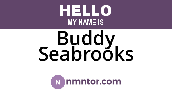Buddy Seabrooks