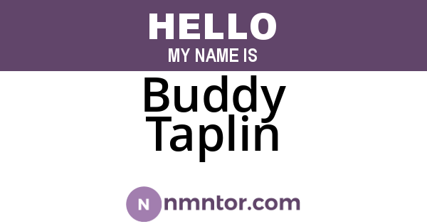Buddy Taplin
