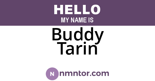 Buddy Tarin