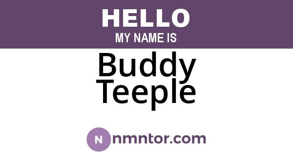 Buddy Teeple