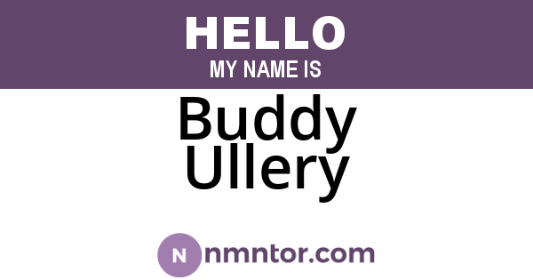 Buddy Ullery