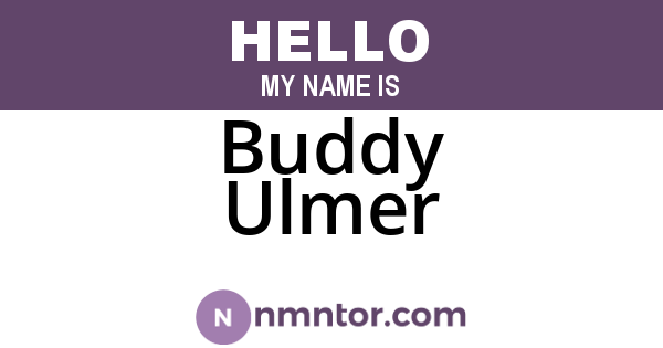 Buddy Ulmer
