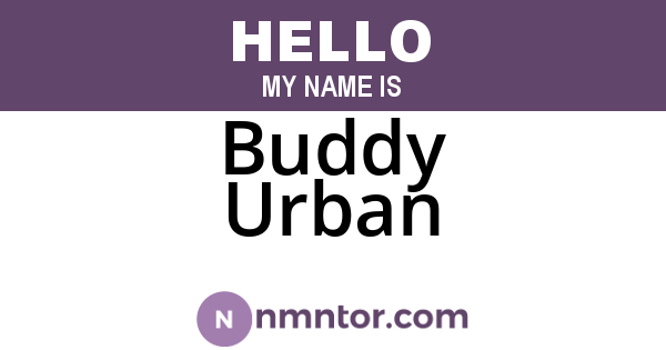 Buddy Urban