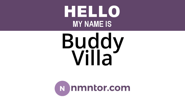 Buddy Villa
