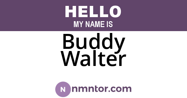Buddy Walter