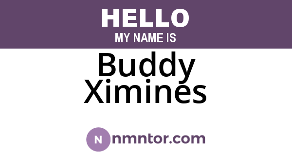 Buddy Ximines