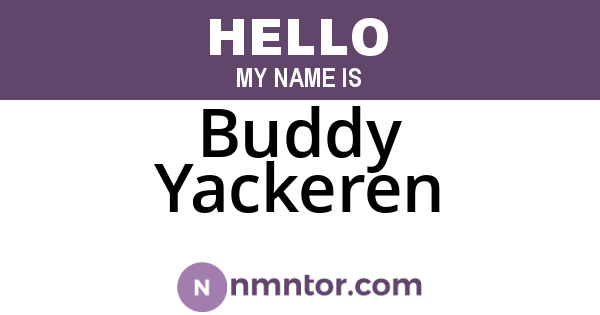 Buddy Yackeren