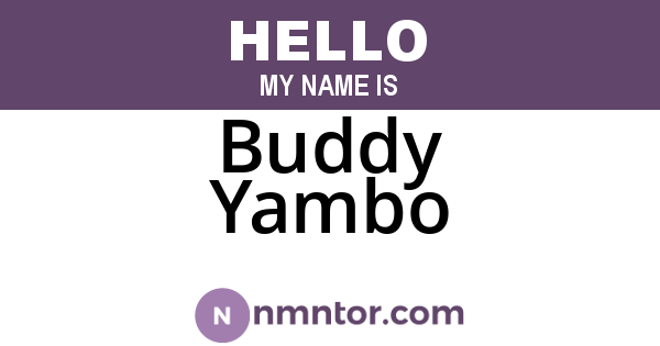 Buddy Yambo