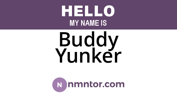 Buddy Yunker