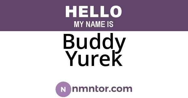 Buddy Yurek