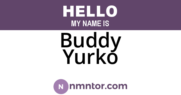 Buddy Yurko