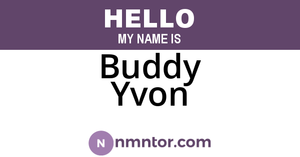Buddy Yvon