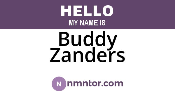 Buddy Zanders