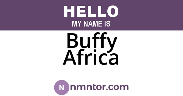 Buffy Africa